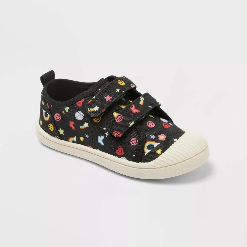 Cat & Jack Parker Canvas Sneakers 5T Black/Red Toddler – New With Tags